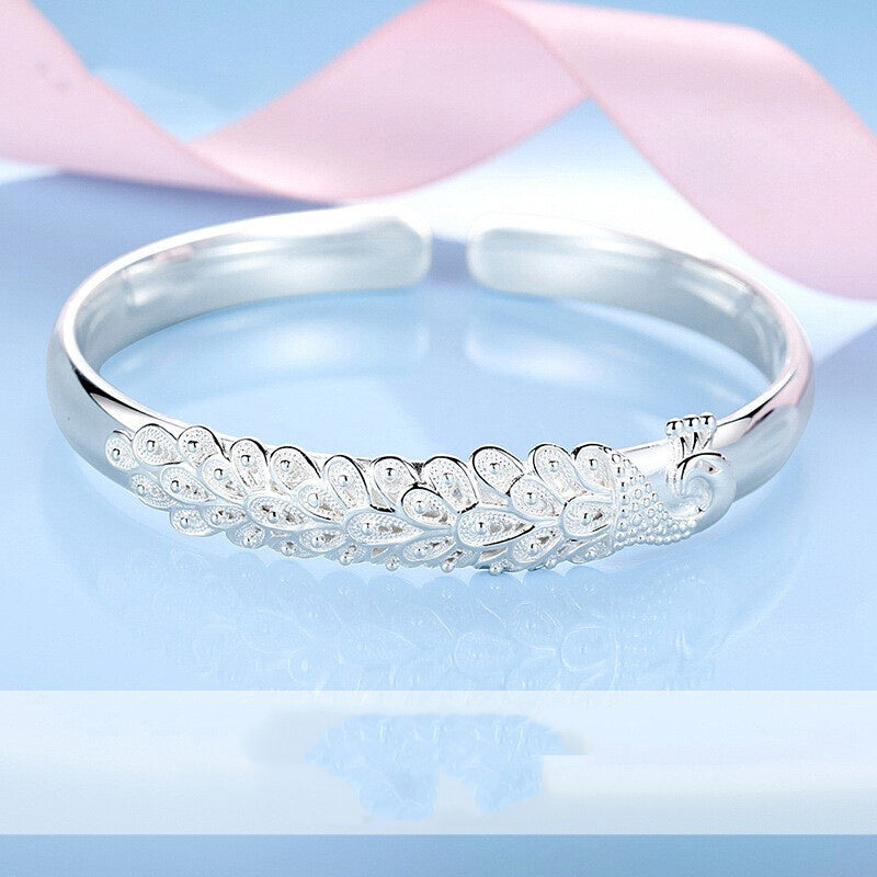 Peacock Fashion Silver Plated Bracelet