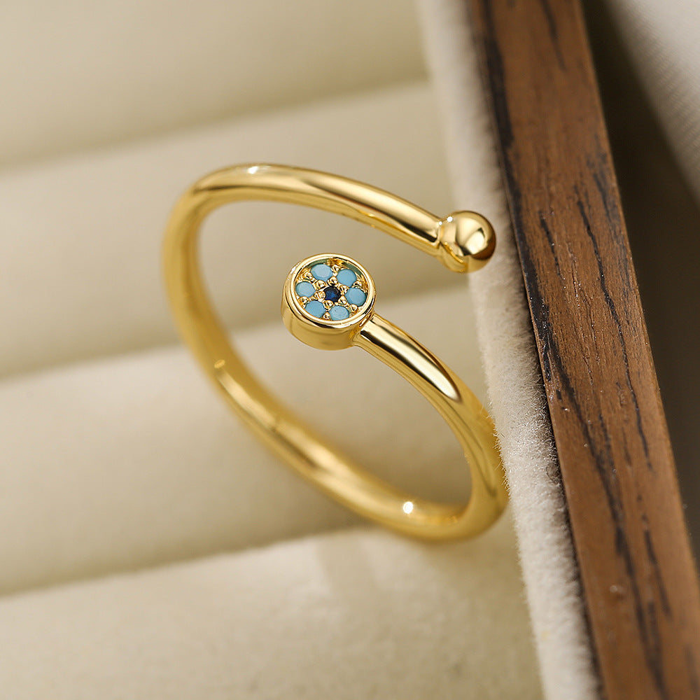 Clear ShinyCross Evil Eye Rings
