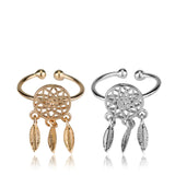 Hollow feather bracelet pendant earrings ring set