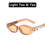 SO&EI Retro Small Frame Polygon Cat Eyes Sunglasses