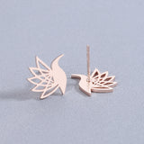 Little Bird Pigeon Stainless Steel Earrings