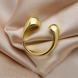 Gold Metal Brass Plated Balls Adjustable Opening Rings