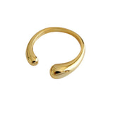 Gold Metal Brass Plated Balls Adjustable Opening Rings