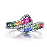 Rainbow Trendy Female Party Rings