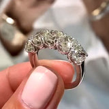 Round Diamond Zircon Ring
