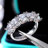 Round Diamond Zircon Ring
