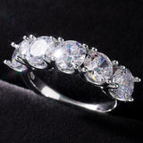 Round Diamond Zircon Ring