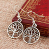 Natural Stone Tree Of Life Pendulum Earrings