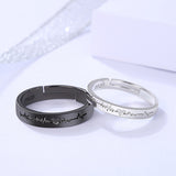 Lettering Black And White ECG Mouth Pair