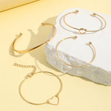 Heart Letter Love Bangle Bracelet