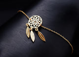 Hollow feather bracelet pendant earrings ring set
