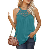 Loose Fit Summer Lace Halter Tops