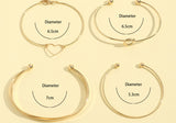 Heart Letter Love Bangle Bracelet