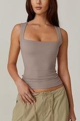 Summer Square-neck Tank Vest Ins