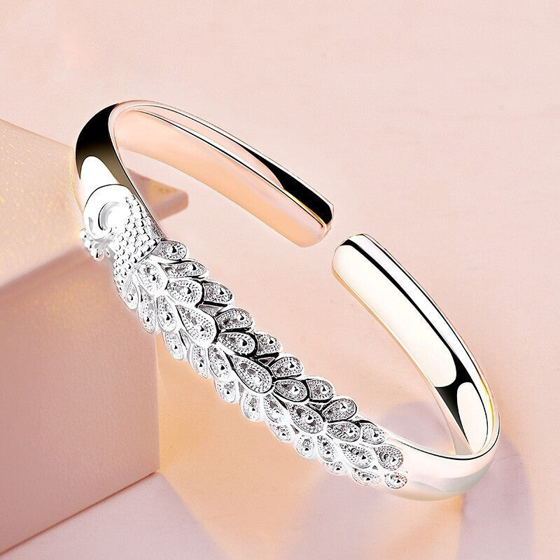 Peacock Fashion Silver Plated Bracelet