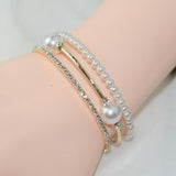 Simple Pearl Rhinestone Bracelet For Women