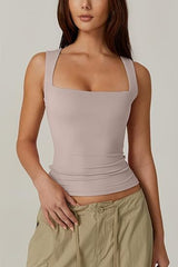 Summer Square-neck Tank Vest Ins