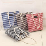 Ladies Shoulder Stripe Tote Summer Beach Bag