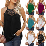Loose Fit Summer Lace Halter Tops