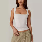 Summer Square-neck Tank Vest Ins