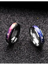 Korean Style ECG Couple Ring