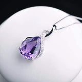 Natural Topaz Pendant Clavicle Necklace For Women