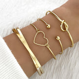 Heart Letter Love Bangle Bracelet