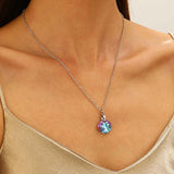 Blue HAILANG Sun Water Drop Pendant Necklace For Women