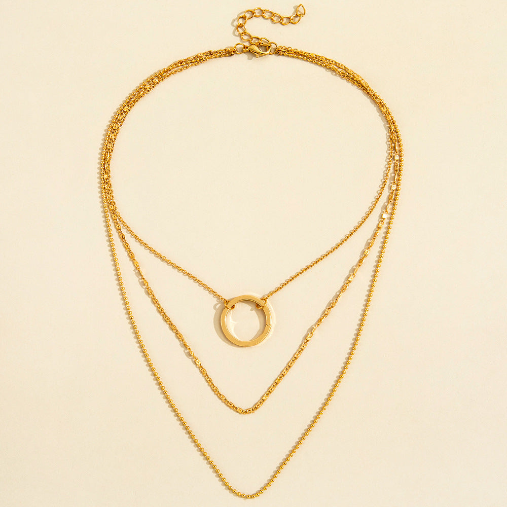 Circle Necklace Clavicle Chain