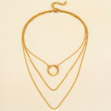 Circle Necklace Clavicle Chain