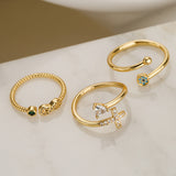 Clear ShinyCross Evil Eye Rings