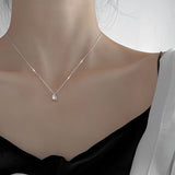 Minimalist New Small Water Drop Titanium Steel Necklace