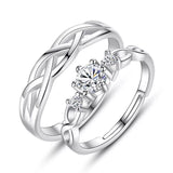 Simple Diamond-studded Couple Rings For Men And Women