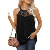 Loose Fit Summer Lace Halter Tops