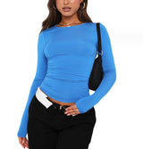 Slim Long-sleeved Pullovers Tops