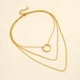 Circle Necklace Clavicle Chain