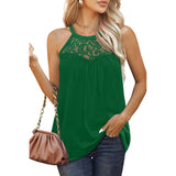 Loose Fit Summer Lace Halter Tops