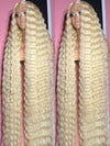 Honey Blonde Transparent Lace Deep Hair Wig