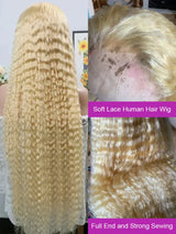 Honey Blonde Transparent Lace Deep Hair Wig