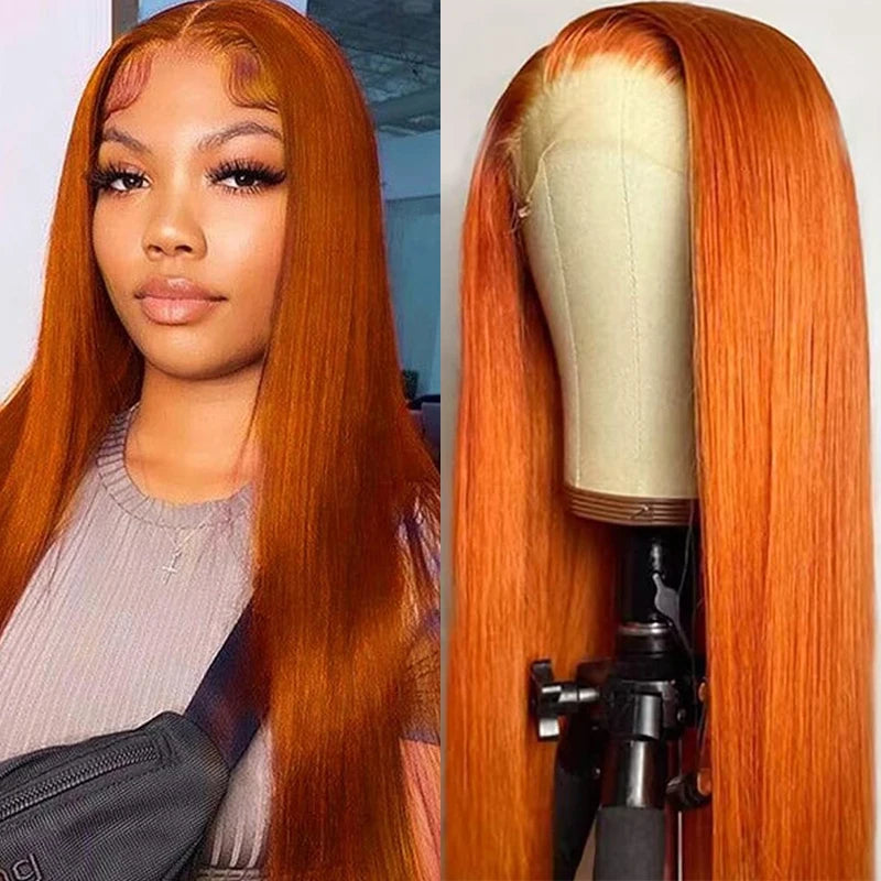 Orange Ginger Lace Front Deep Hair Wig