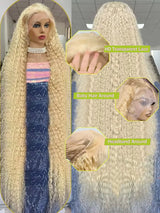 Honey Blonde Transparent Lace Deep Hair Wig