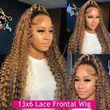 Deep Frontal Water Wave Curly Hair Wigs