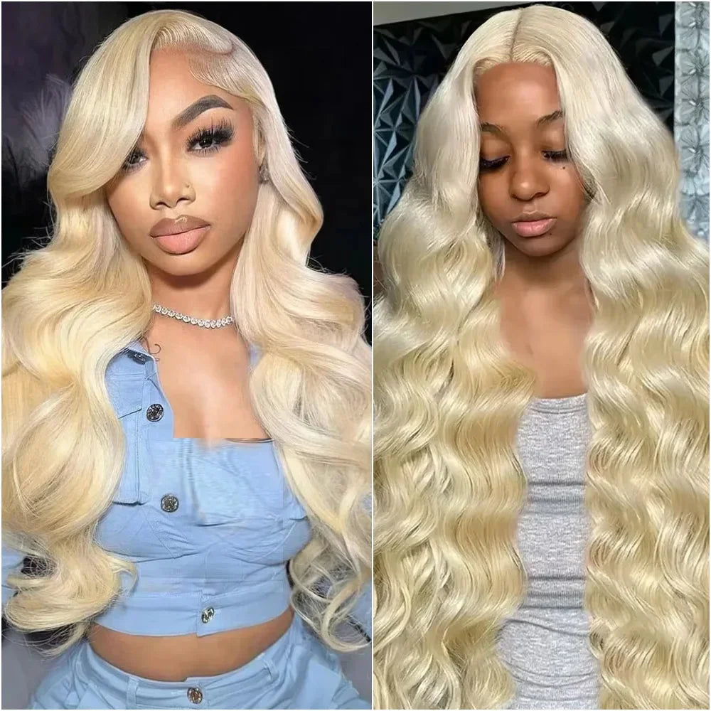 Blonde Body Wave HD Lace Frontal Curly Hair Wigs