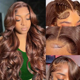 Chocolate Brown Body Wave Lace Front Wig