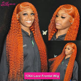 Deep Wave Ginger Orange Lace Front Deep Hair Wig
