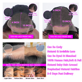 HD Lace Frontal Brazilian Loose Curly Hair Wigs