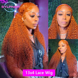 Orange Ginger Lace Front Curly Hair Wigs
