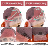 Water Wave Ginger Orange Lace Front Wigs
