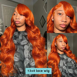 Hd Lace Frontal Orange Ginger Deep Hair Wig