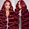 Burgundy Lace Front Deep Hair Wigs